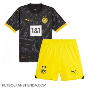 Borussia Dortmund Segunda Equipación Niños 2023-24 Manga Corta (+ Pantalones cortos)